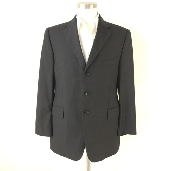 J Crew 42 R Charcoal gray Suit Flat Front Wool 33W